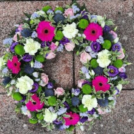 Pink and Purple Wreath